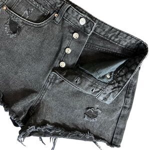 Wild fable Super High Rise Cut Off Jean shorts Black Wash Denim Size 4